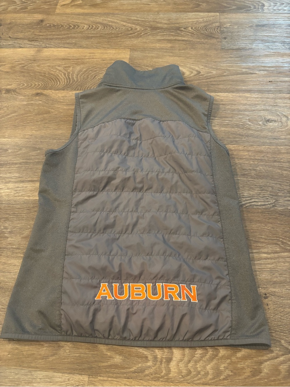 Under Armour ColdGear Auburn Tigers Quilted Vest Gray Full Zip Womens Medium